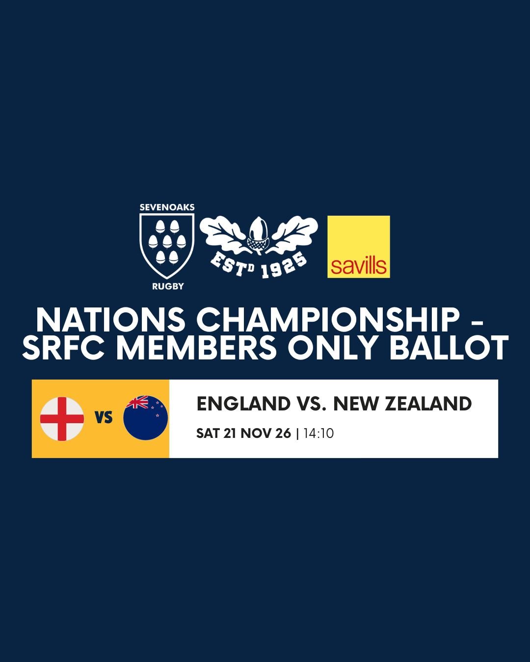 England vs. New Zealand (Nations Championship 2026 - Member Only Ticket Ballot)
