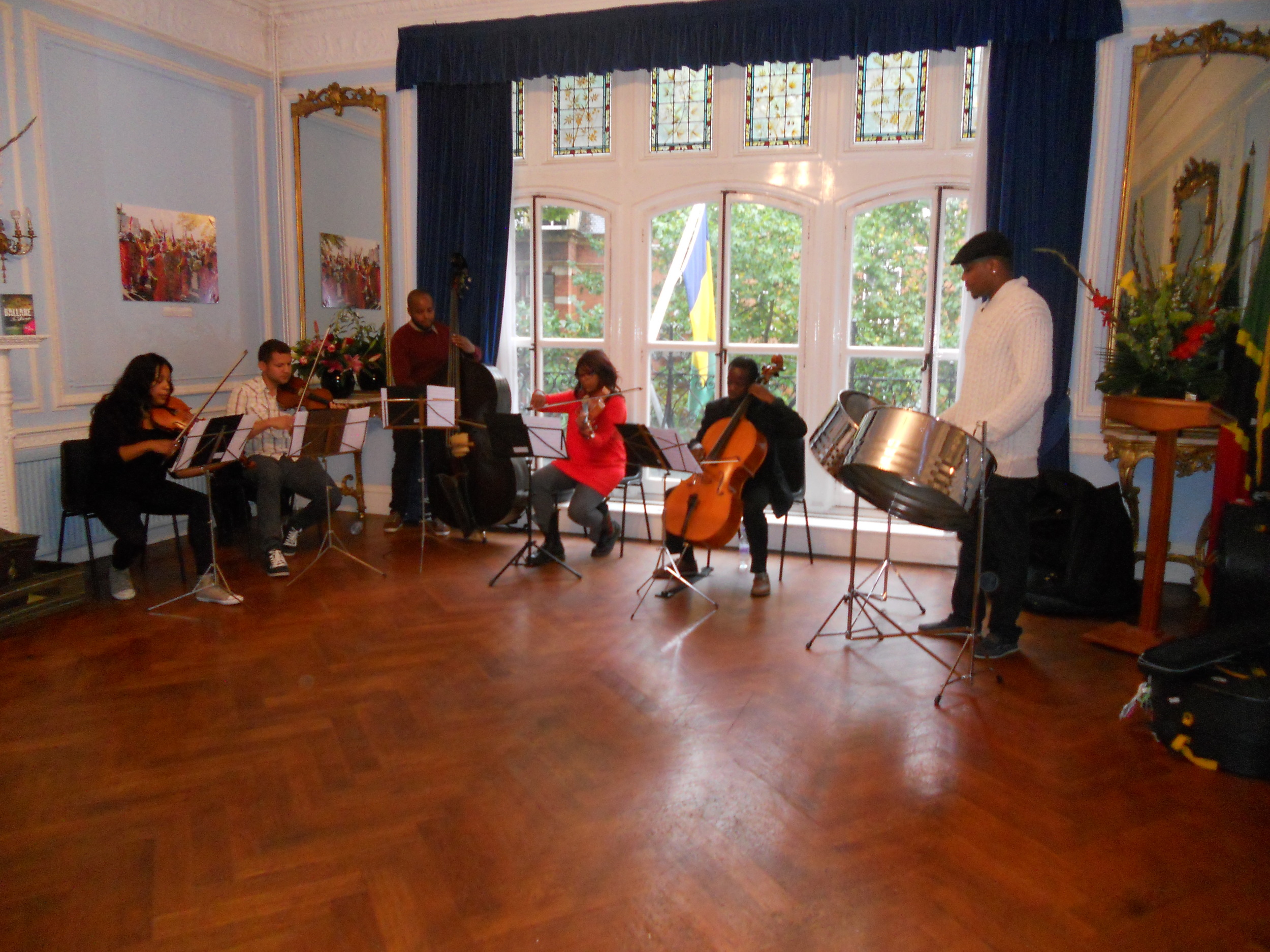 Musicians Rehearse Courante at StKitts Nevis High Commission.JPG