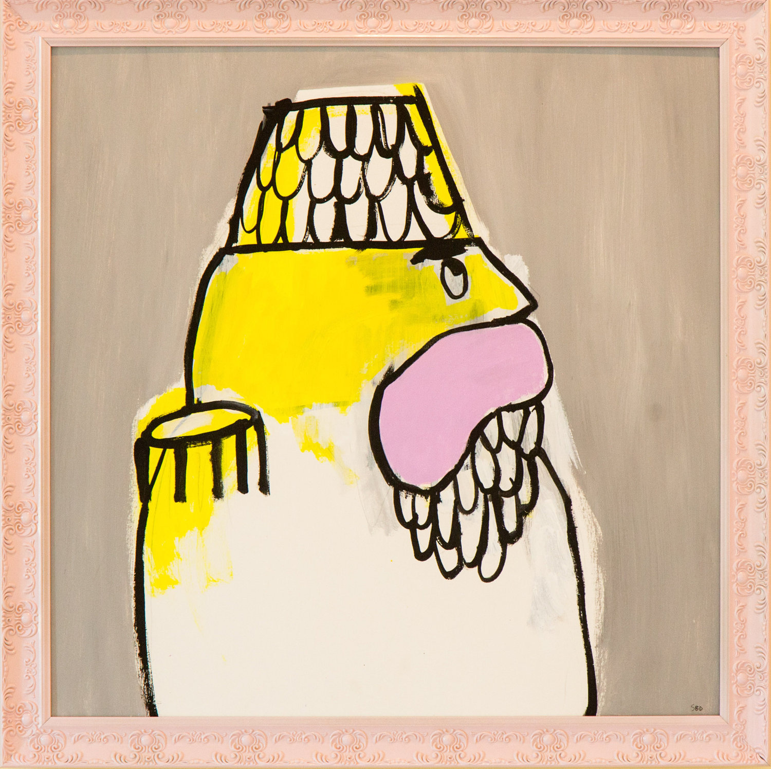   Safaid Shareef , Acrylic and enamel on canvas, fibreglass frame, 30” x 30”, 2016  