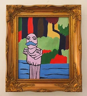   Jungle Dreams  Acrylic on canvas, wooden frame 10” X 12” 2018 