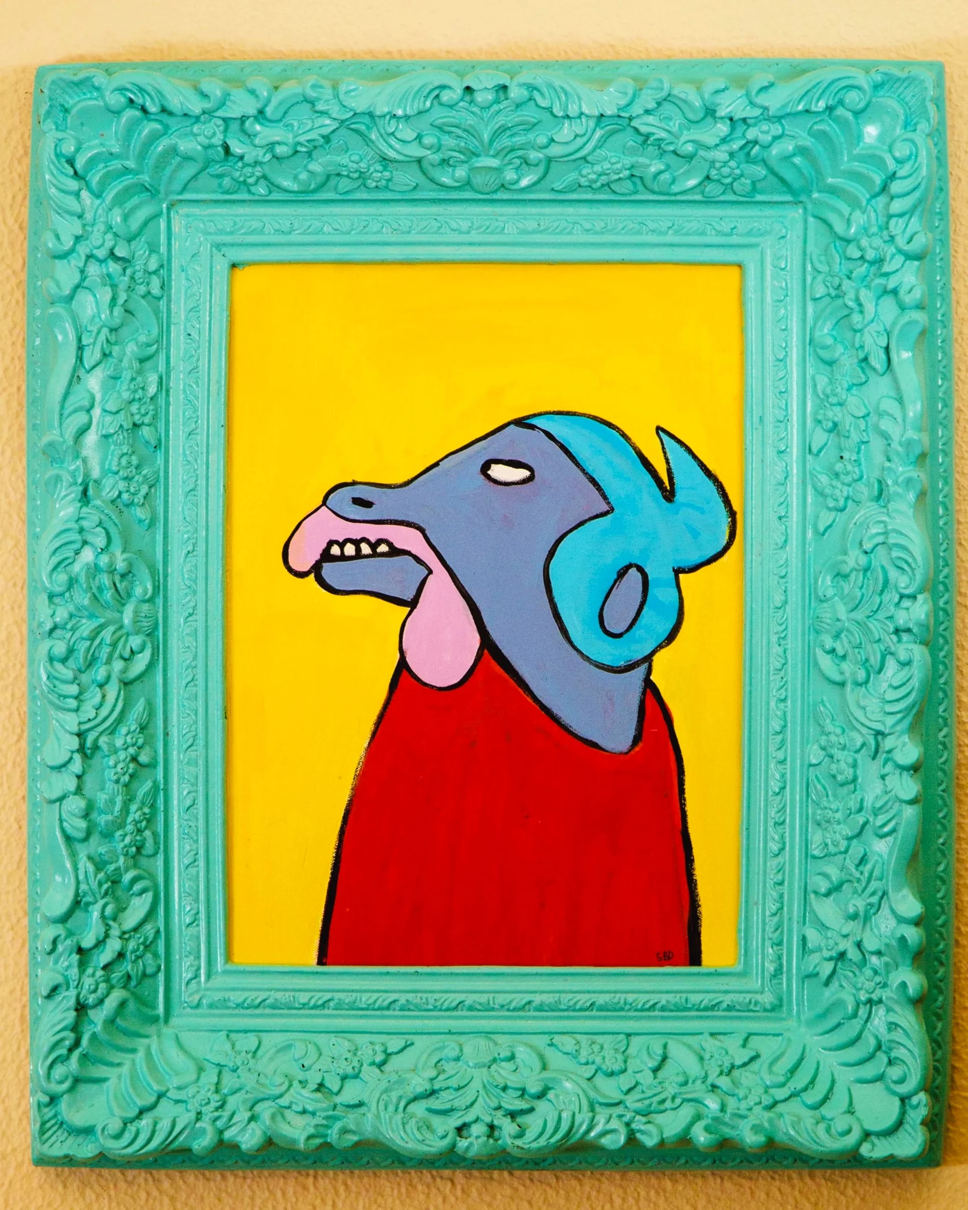   Major Museebat,  Acrylic on canvas, fibreglass frame, 19” x 23”, 2017 
