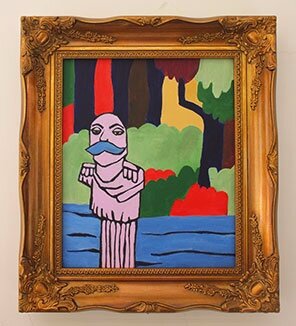  Jungle Dreams  Acrylic on canvas, wooden frame 10” X 12” 2018 