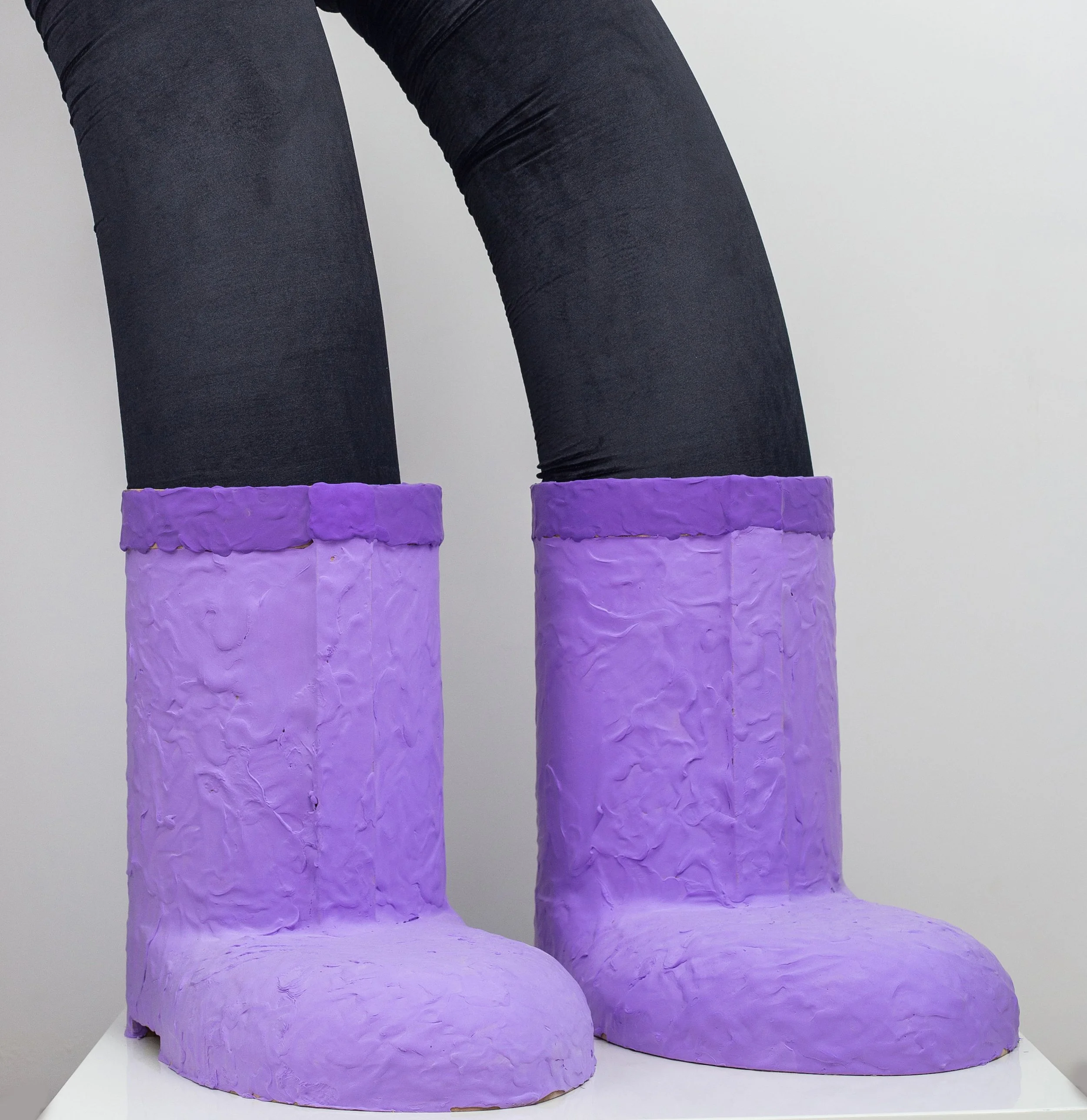   Really Big Shoes , Foam clay, velvet, PVC, Dimensions variable, 2018   