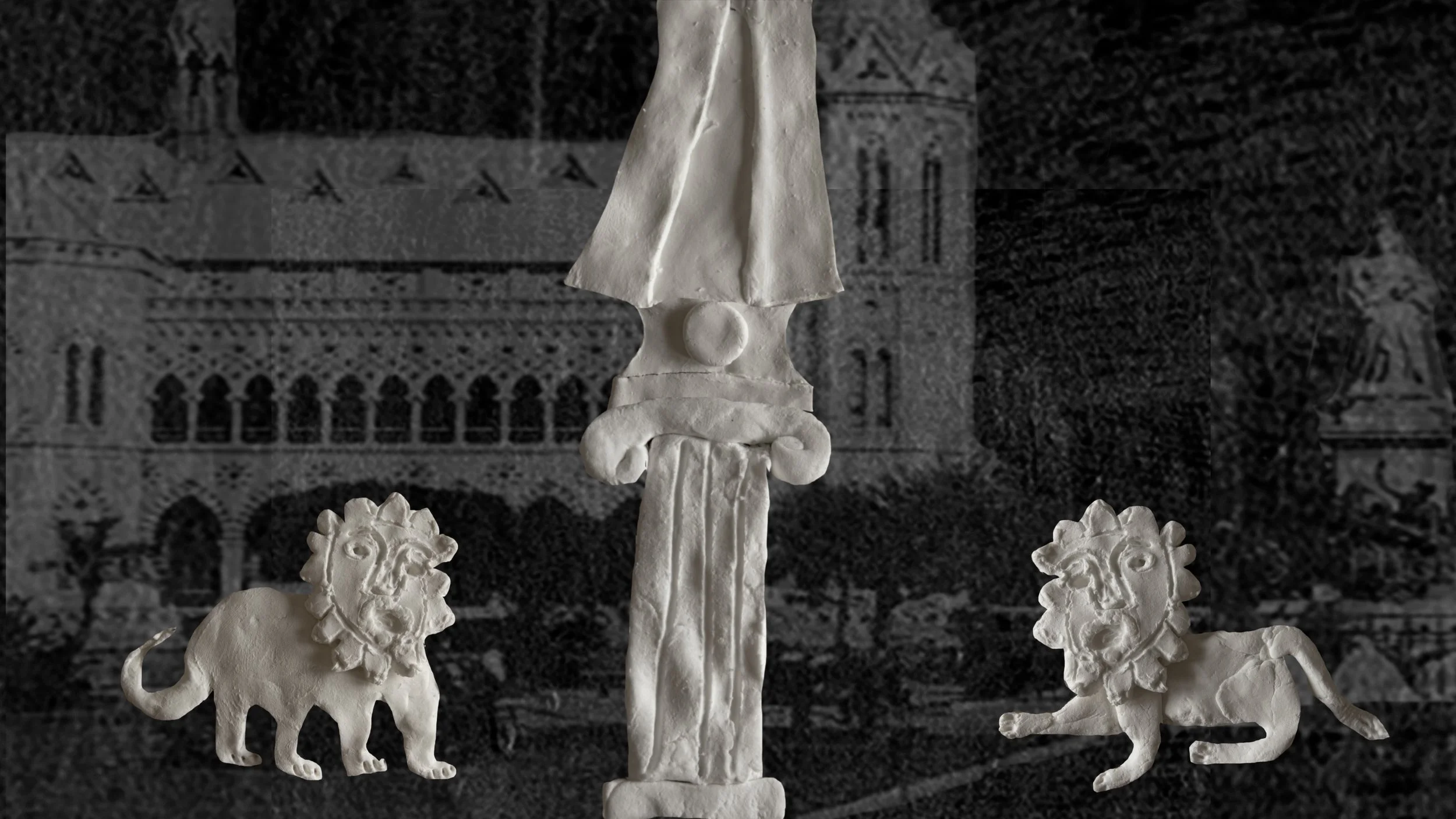  New media work/ stills from animation  Whereabouts Unknown/Ata Pata Maloom Nahin , 2021 
