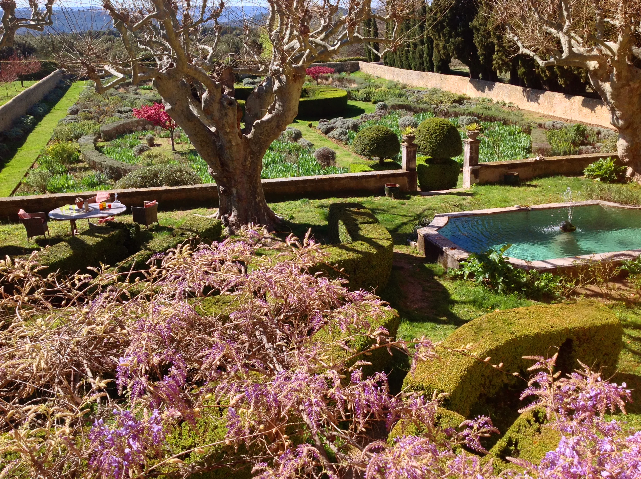 from the window in La Suite at Le Pavillon de Galon