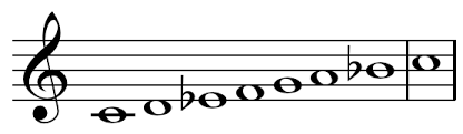 The C-Dorian scale. It sounds real nice.