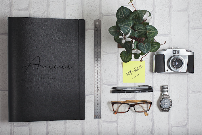 Illustrator portfolio with logo engraving