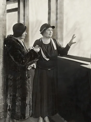 Helen Keller at the Empire State Building in 1932.