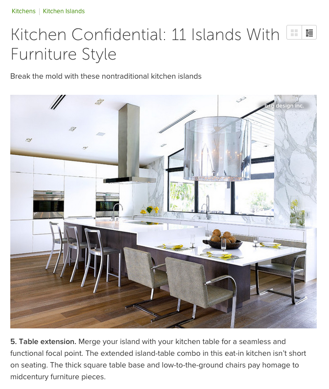 Houzz Kitchen Confidential 11 Islands With Furniture Style B