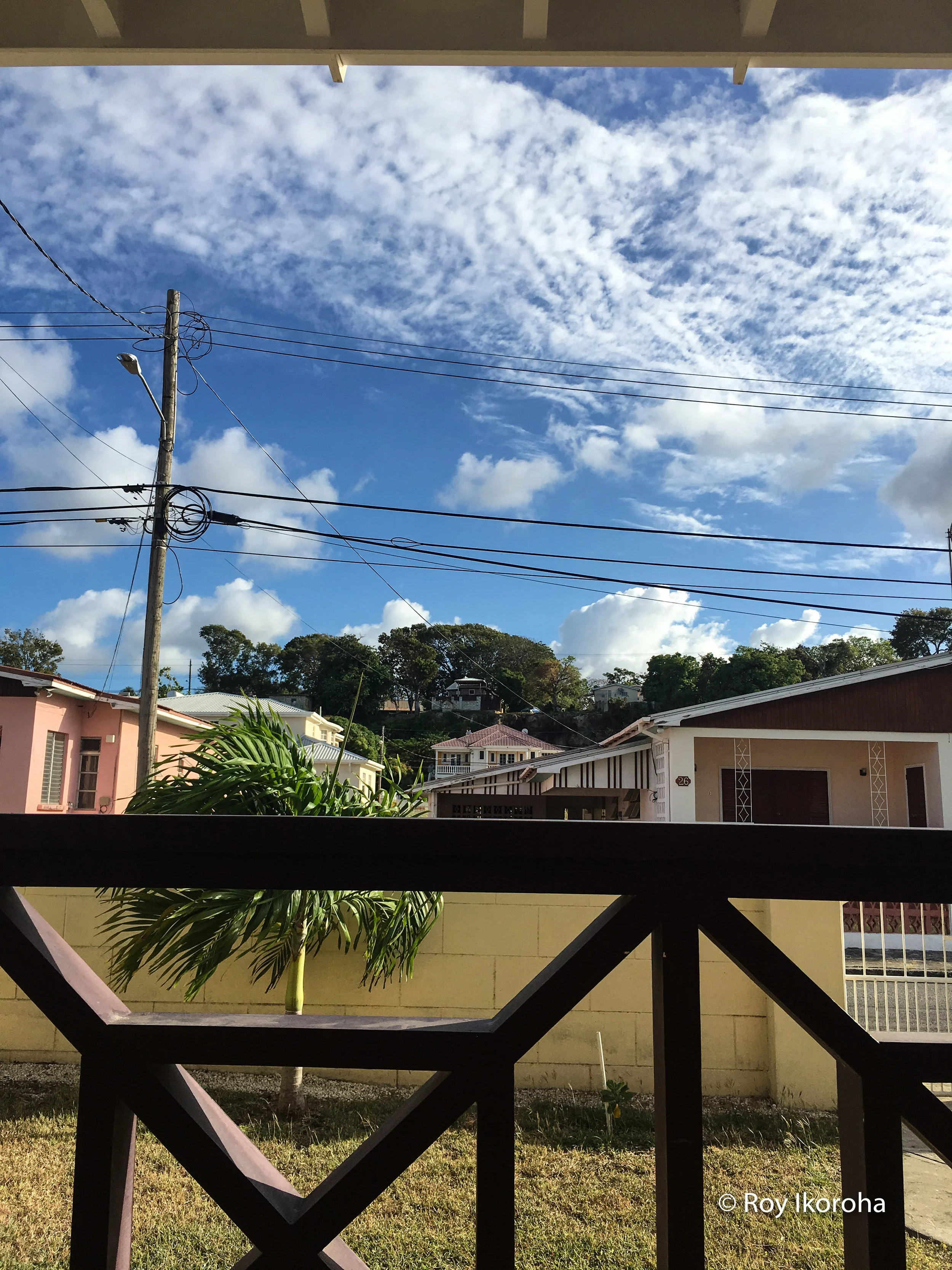 View from ground level of villa, Barbados