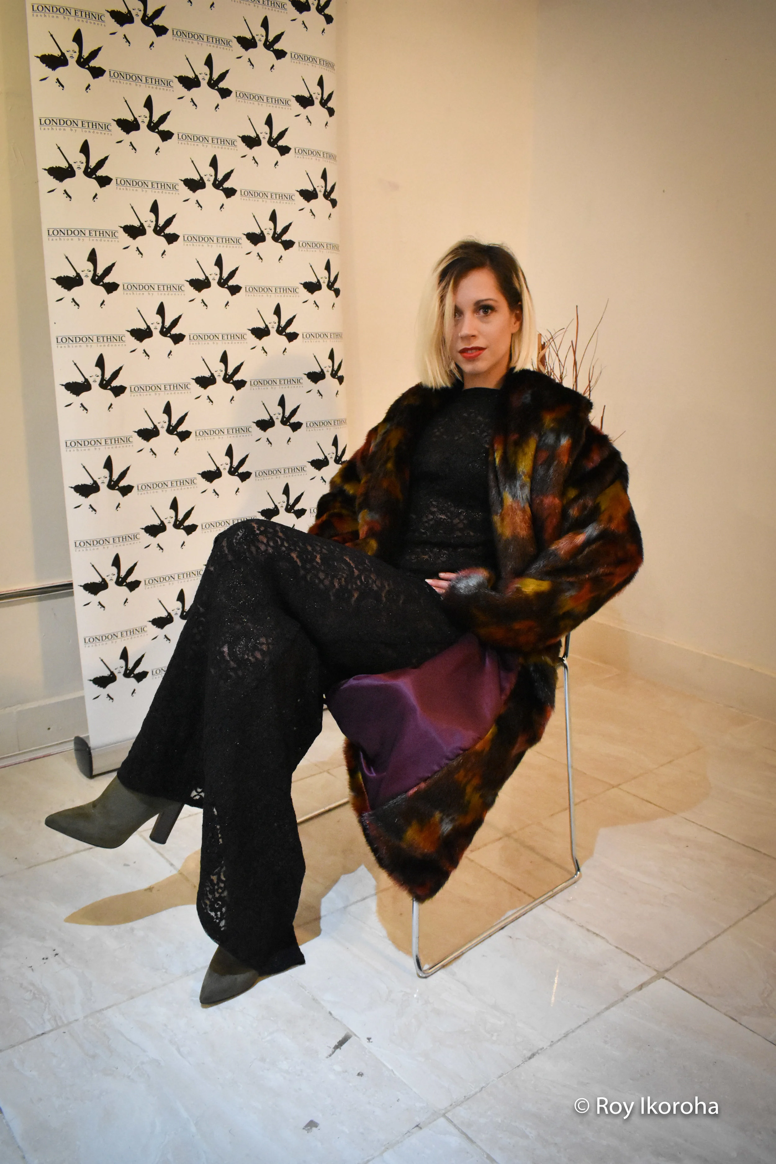 Claire photographed for London Ethnic at 508 King's Road Gallery in Chelsea, London