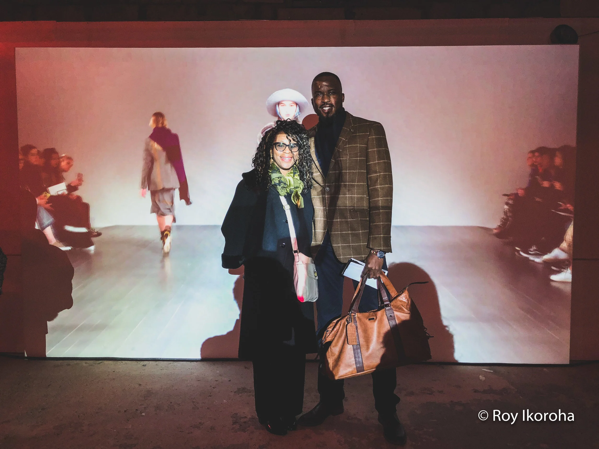 With my Mother at London Fashion Week Festival, The Store Studios, Strand, London (central)