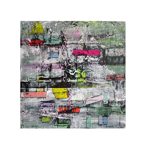 Color Fragment 5, 16 x 20 in., mixed media on panel.