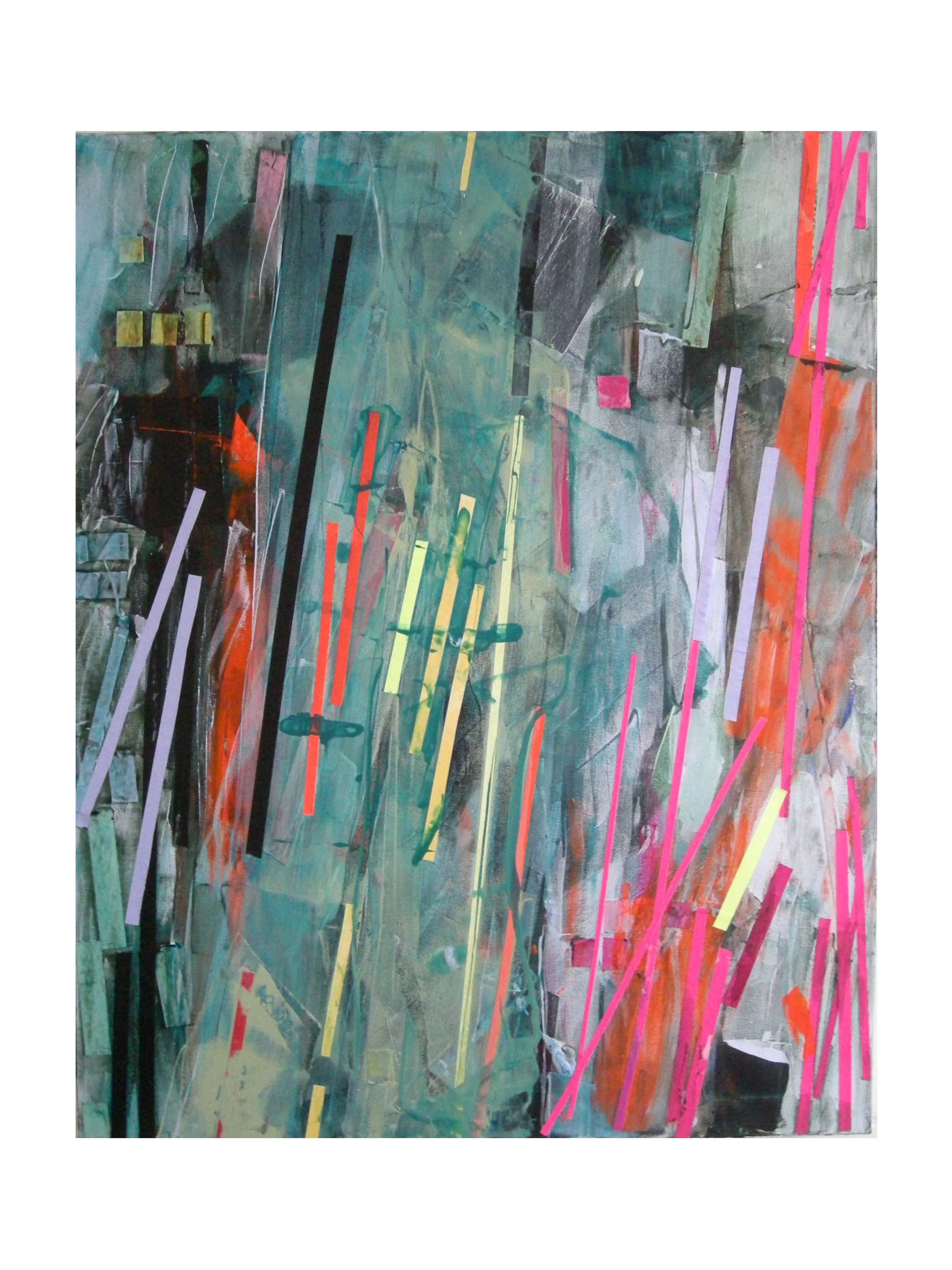 Color Fragment 36, 24 X 30, mixed media on canvas.