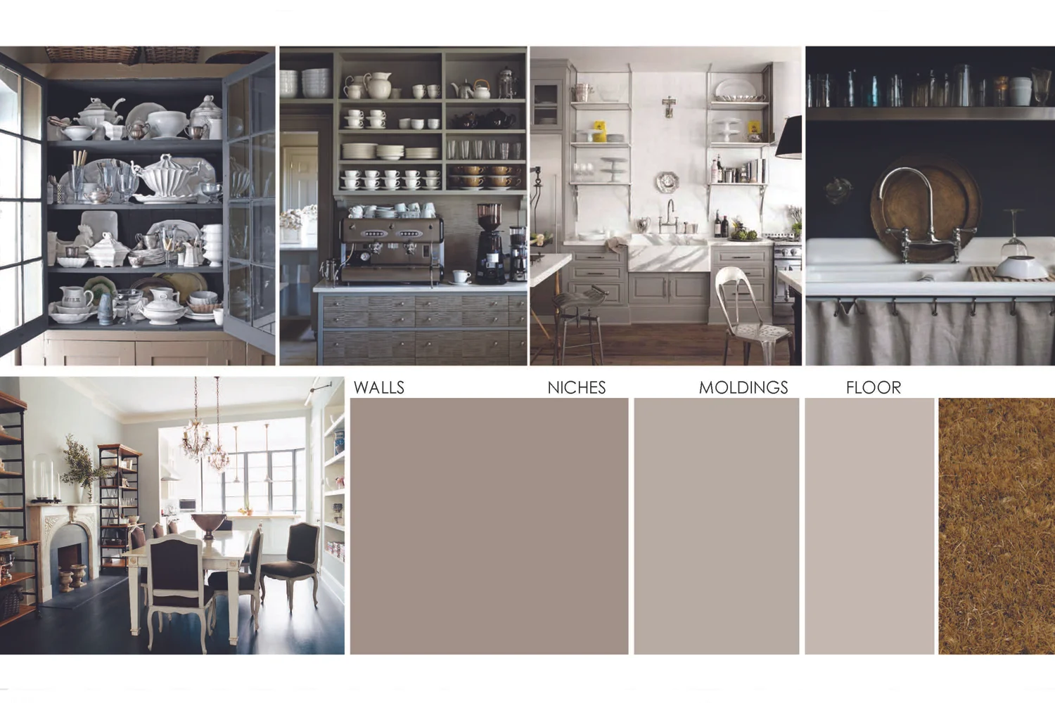Casual Dining - Inspiration Board + Material Finishes