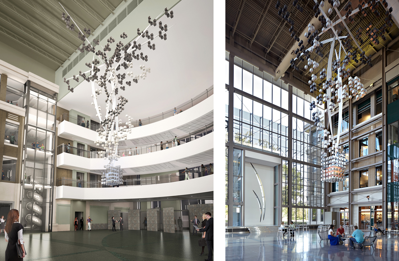 CONCEPT RENDERING (LEFT), PHOTO (RIGHT)