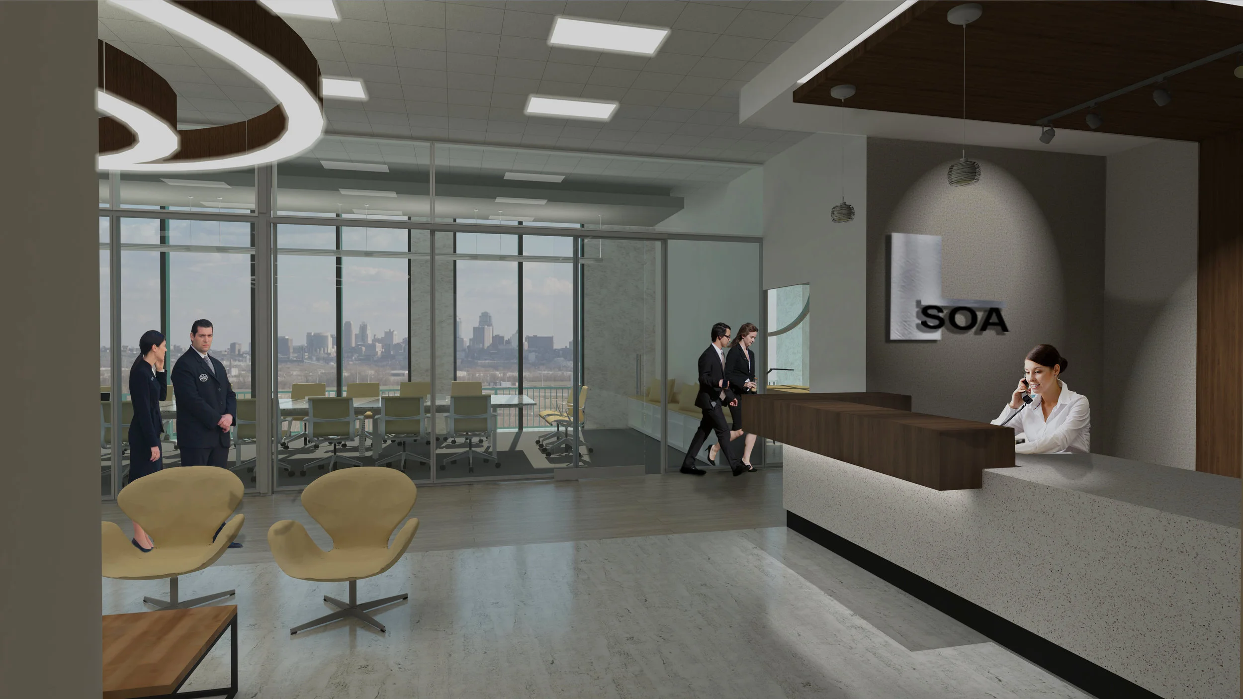 Reception Lobby Render.