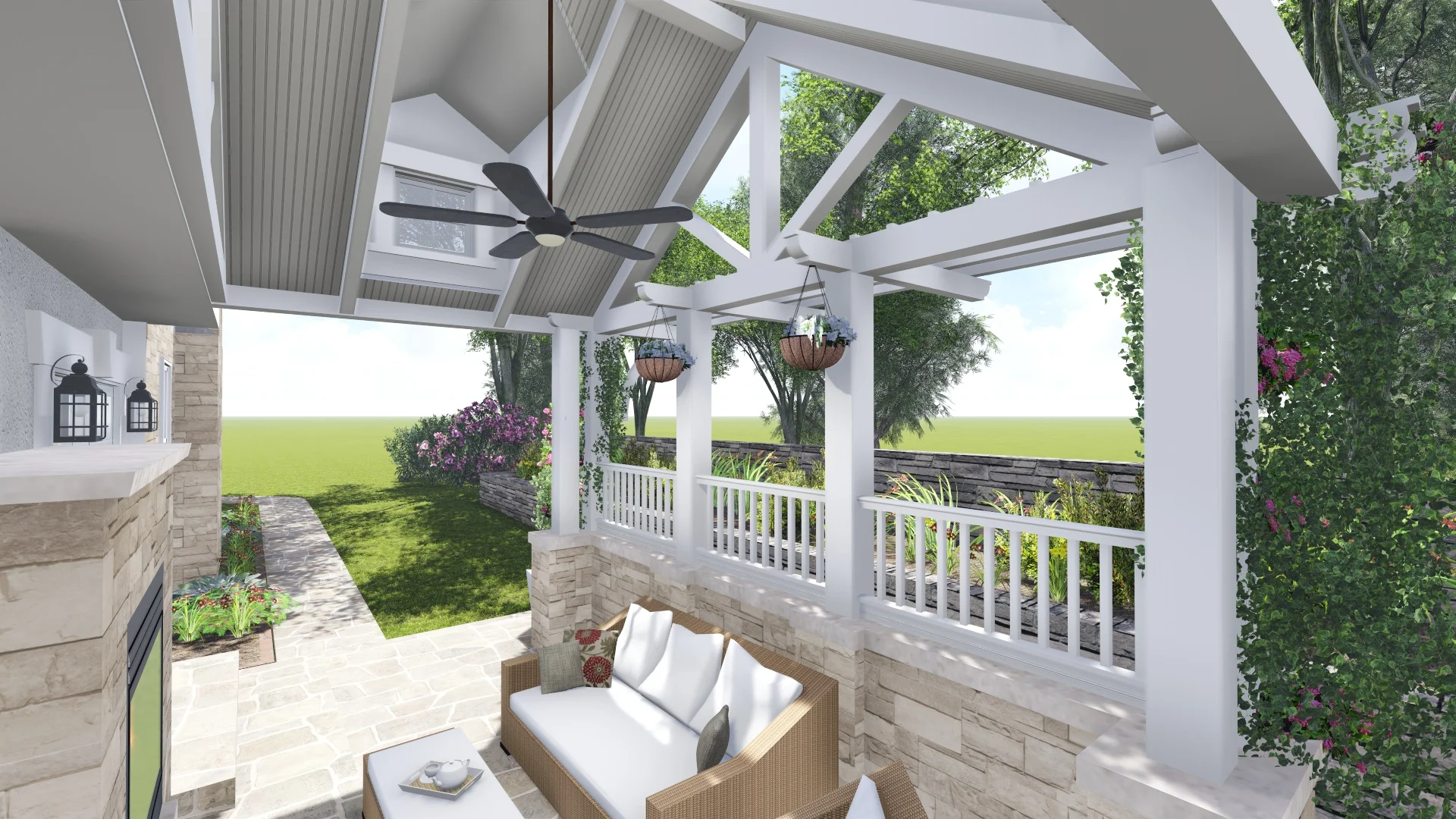 PROCESS: New side porch with front facade elements