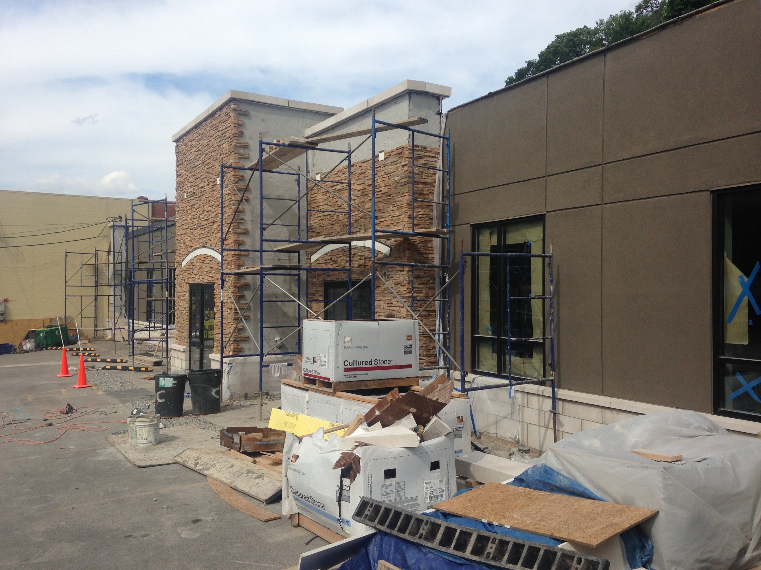 PROCESS: Facade under construction