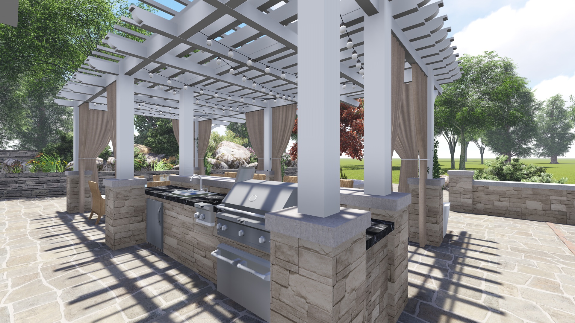 PROCESS: New outdoor kitchen