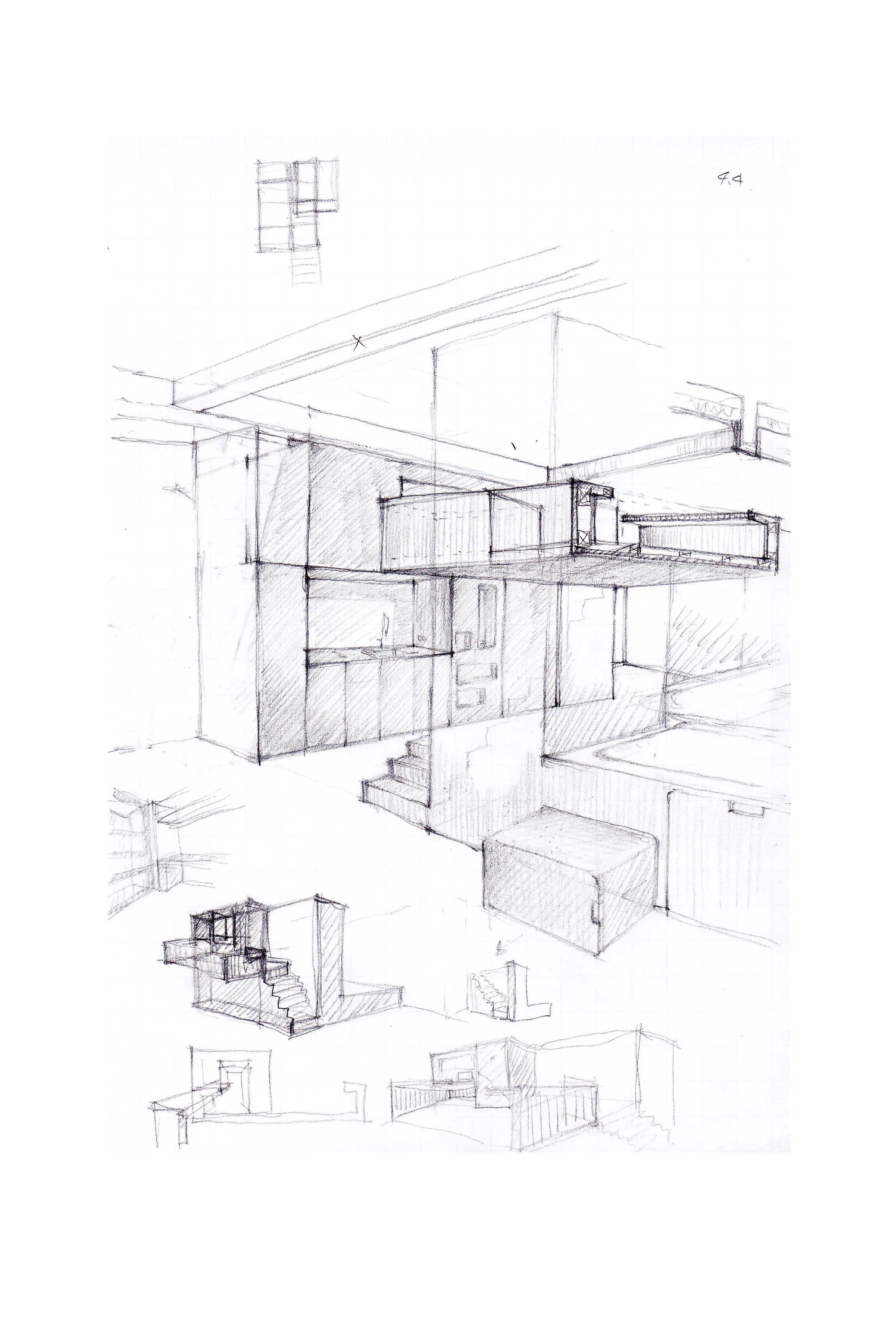   PRIVATE APARTMENT&nbsp;   Interior loft construction study, Paris, France 