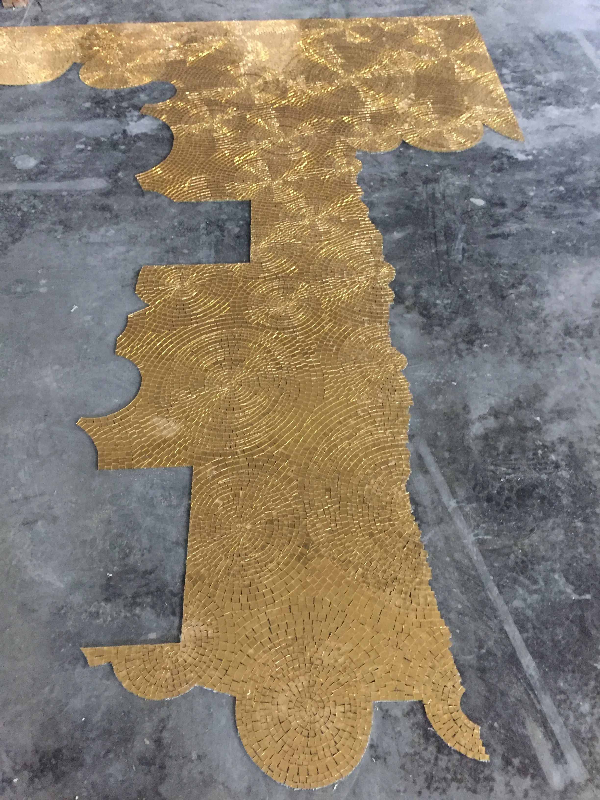 EDM - ENTRANCE - GOLD MOSIAC - IN PROGRESS (3).JPG