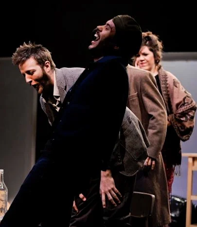 Ryan Nicolls and Josué Gutierrez-Guerra; Marianna Caldwell (rear).