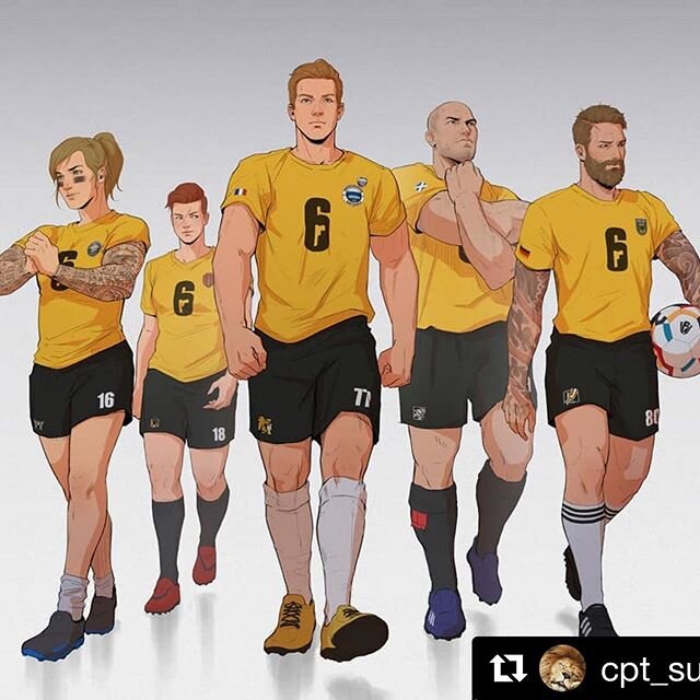 I freakin&rsquo; LOVE this sooo much. Beautiful, @cpt_sunstark #rainbowsixsiege #footballers