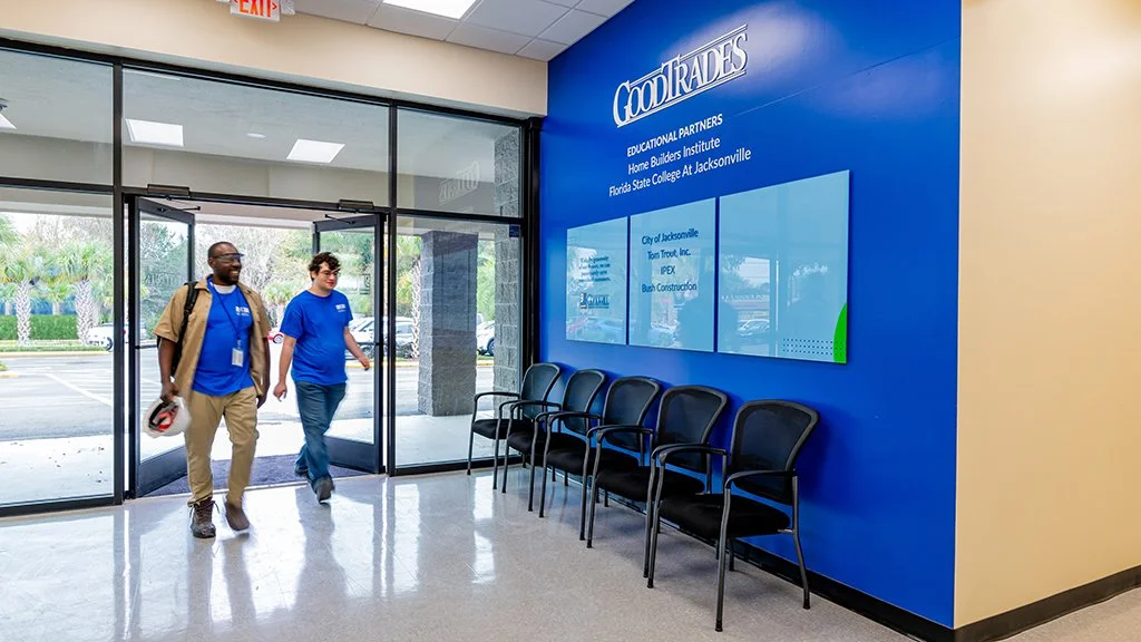 Goodwill of North Florida employees entering training facility GoodCareers program Jacksonville