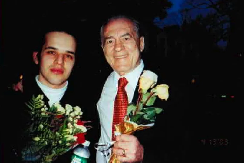 With UN Ambassador Jerome Shestack, after Julian's Chopin Festival debut, Kosciuszko Hall, New York—2009.