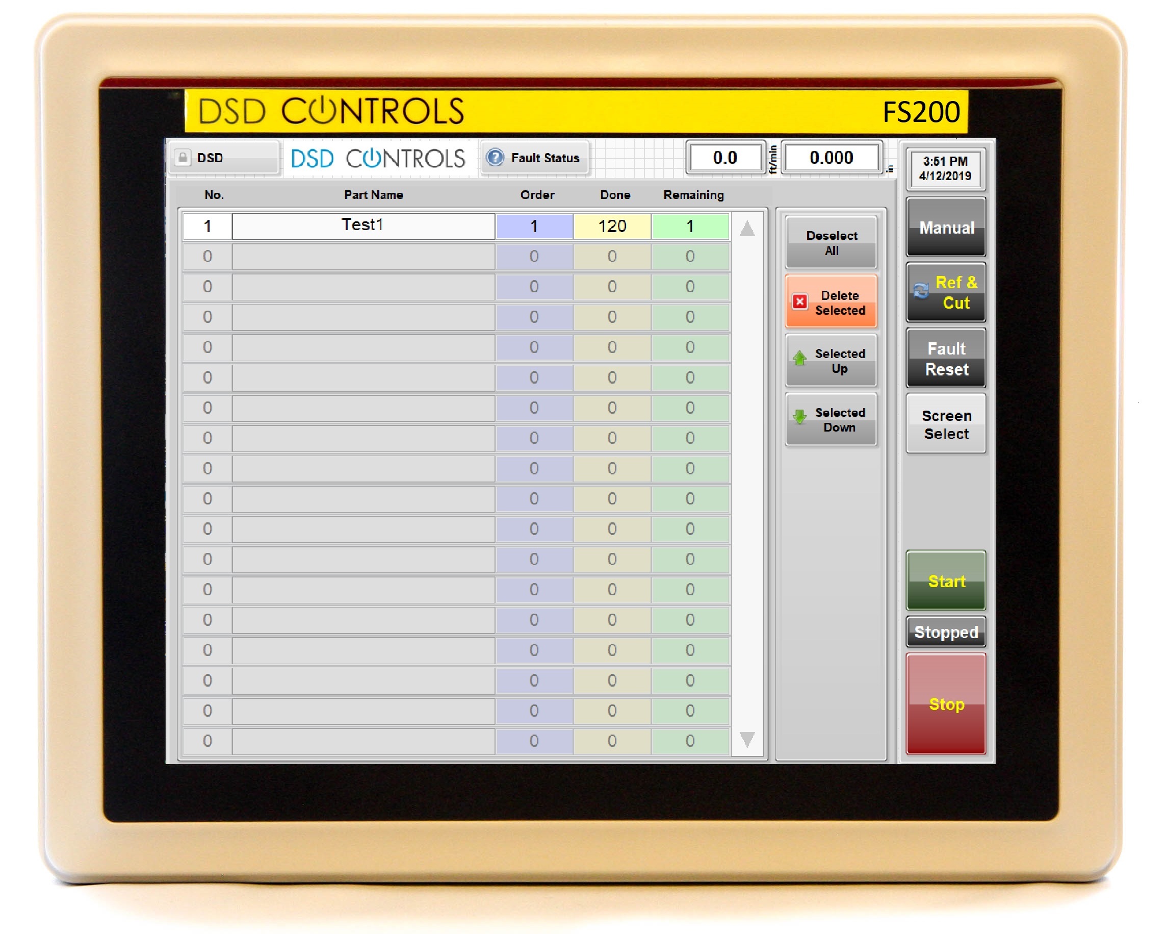 DSD-FS200 Production Screen