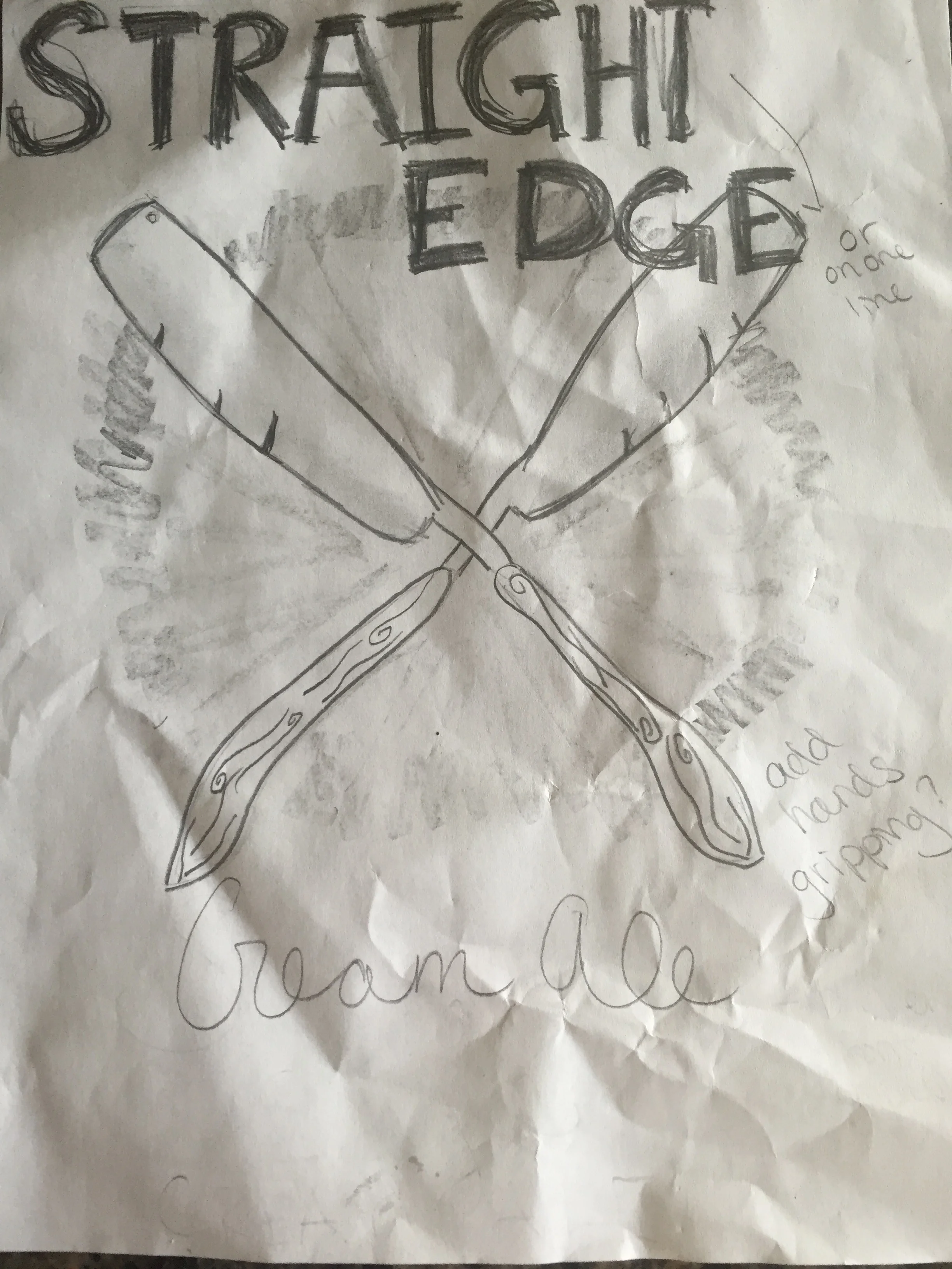  Original sketch of beer label 