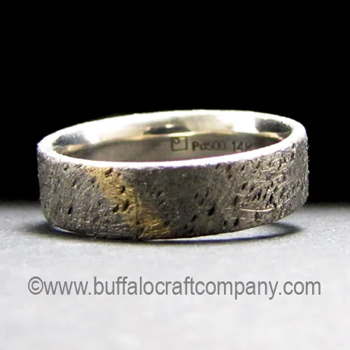  0
0
1
45
263
Buffalo Craft Company
2
1
307
14.0
Normal
0
false
false
false
EN-US
JA
X-NONE
/* Style Definitions */
table.MsoNormalTable
{mso-style-name:"Table Normal";
mso-tstyle-rowband-size:0;
mso-tstyle-colband-size:0;
mso-style-noshow:yes;
mso-style-priority:99;
mso-style-parent:"";
mso-padding-alt:0in 5.4pt 0in 5.4pt;
mso-para-margin:0in;
mso-para-margin-bottom:.0001pt;
mso-pagination:widow-orphan;
font-size:10.0pt;
font-family:Cambria;}
In lieu of a stone, we added a touch of gold in our Rye rustic wedding band, available in yellow or rose gold. Our signature rustic texture is applied over the entire band, keeping the rustic feel. Available widths; 5, 6, 7, 8 or 9mm.