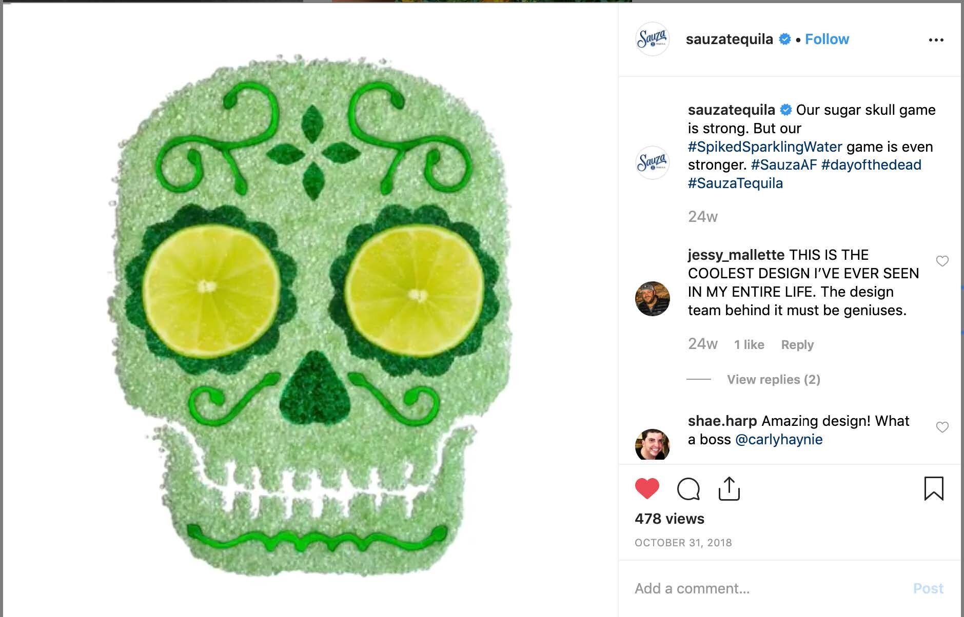 Animation: watch the creation of the sugar skull as each element comes into the frame