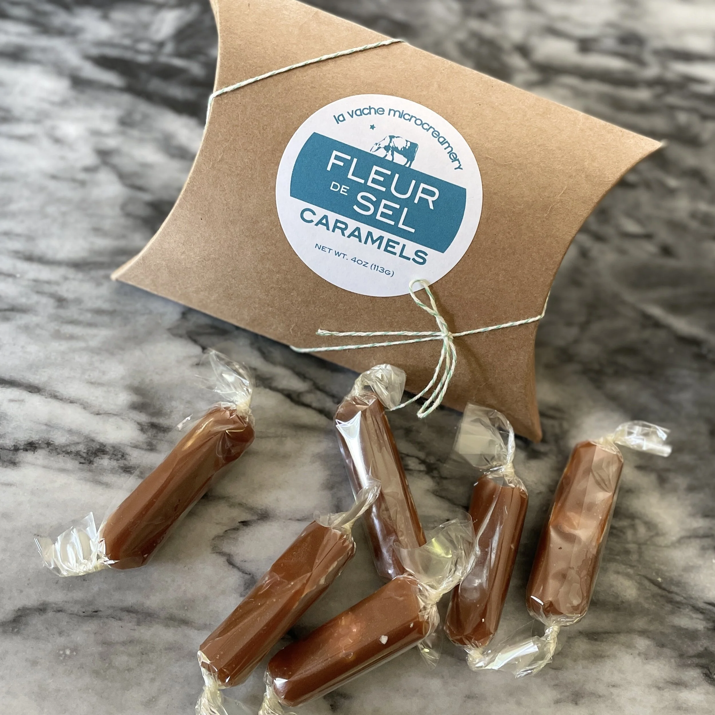 fleur de sel caramels — la vache microcreamery