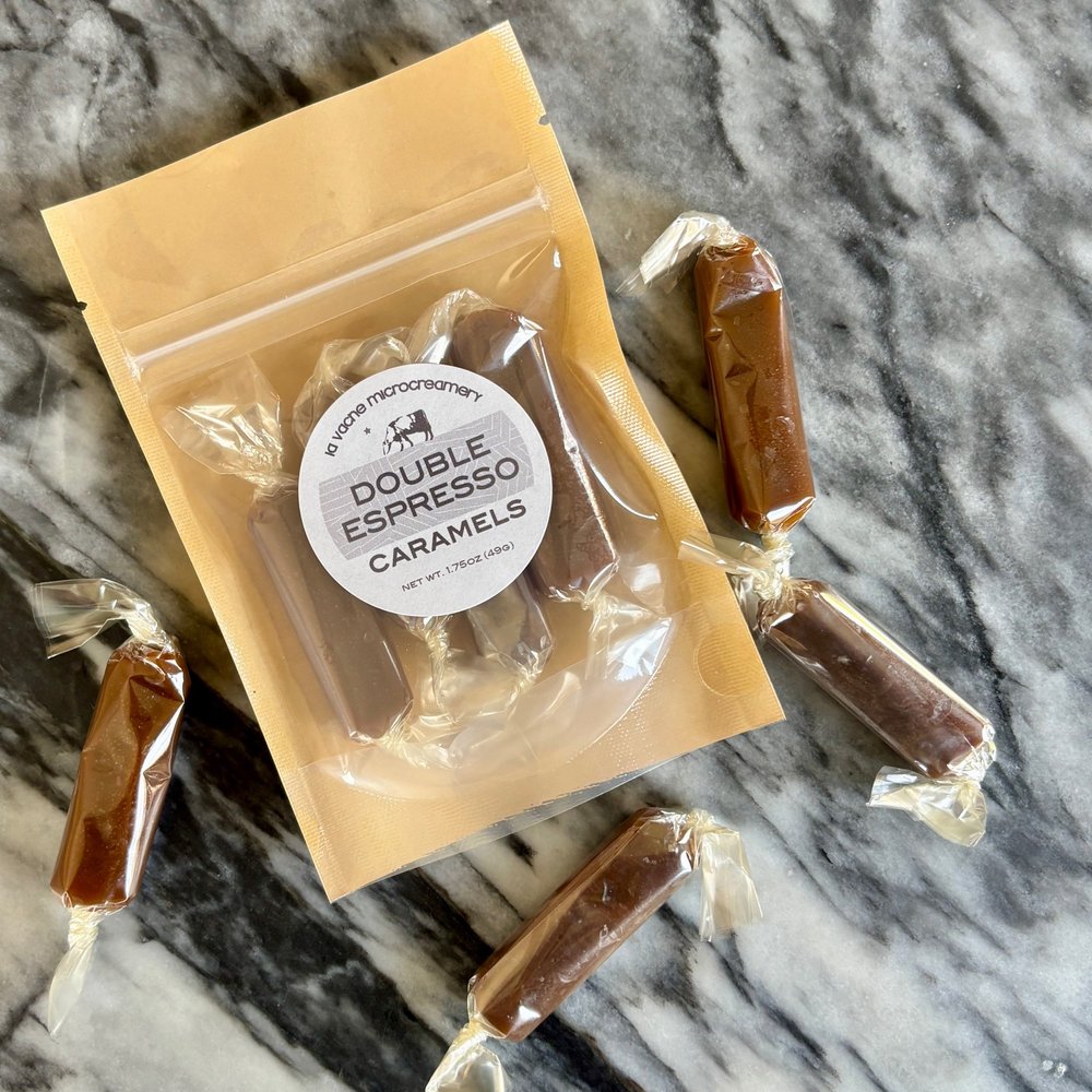 double espresso caramels — la vache microcreamery