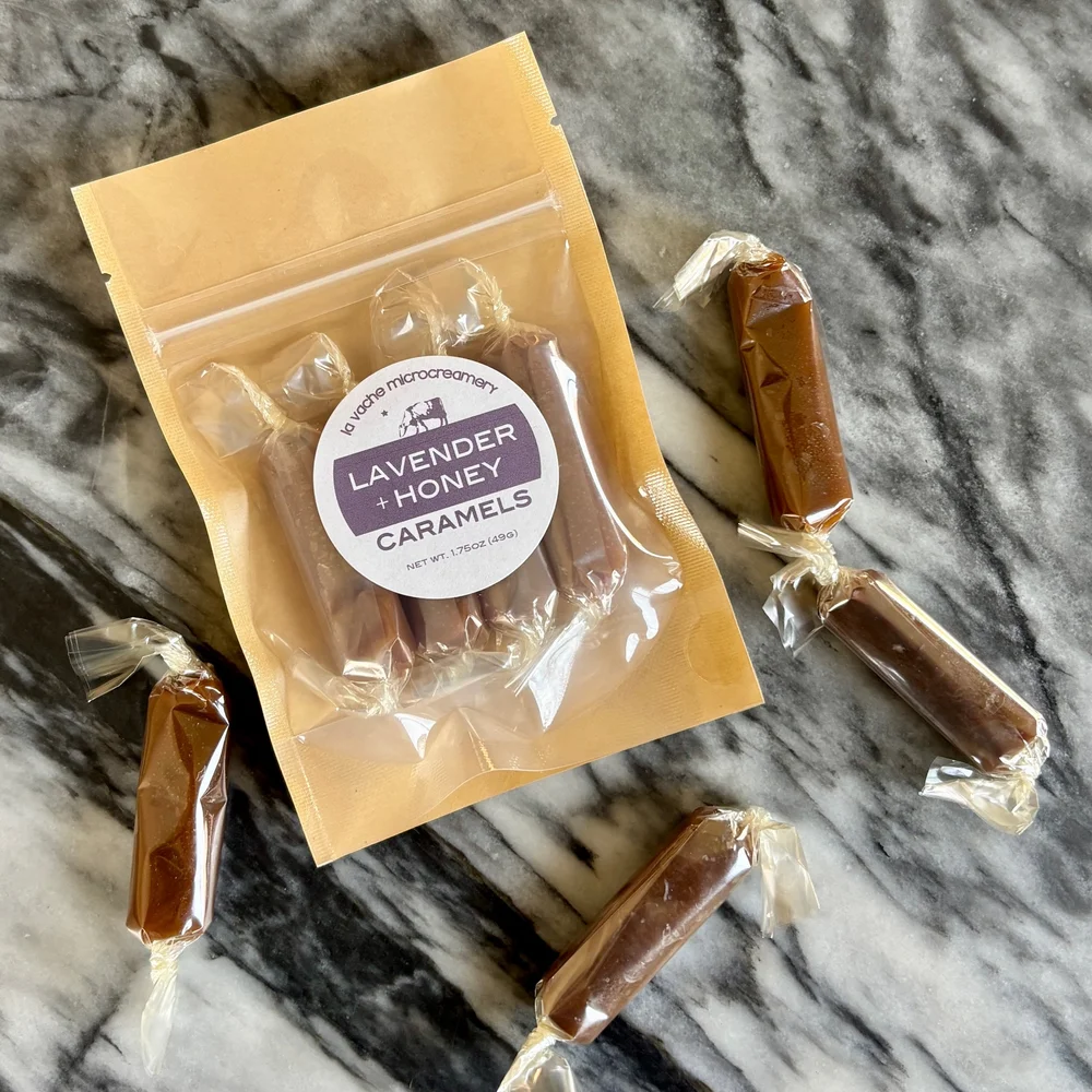 lavender + honey caramels — la vache microcreamery