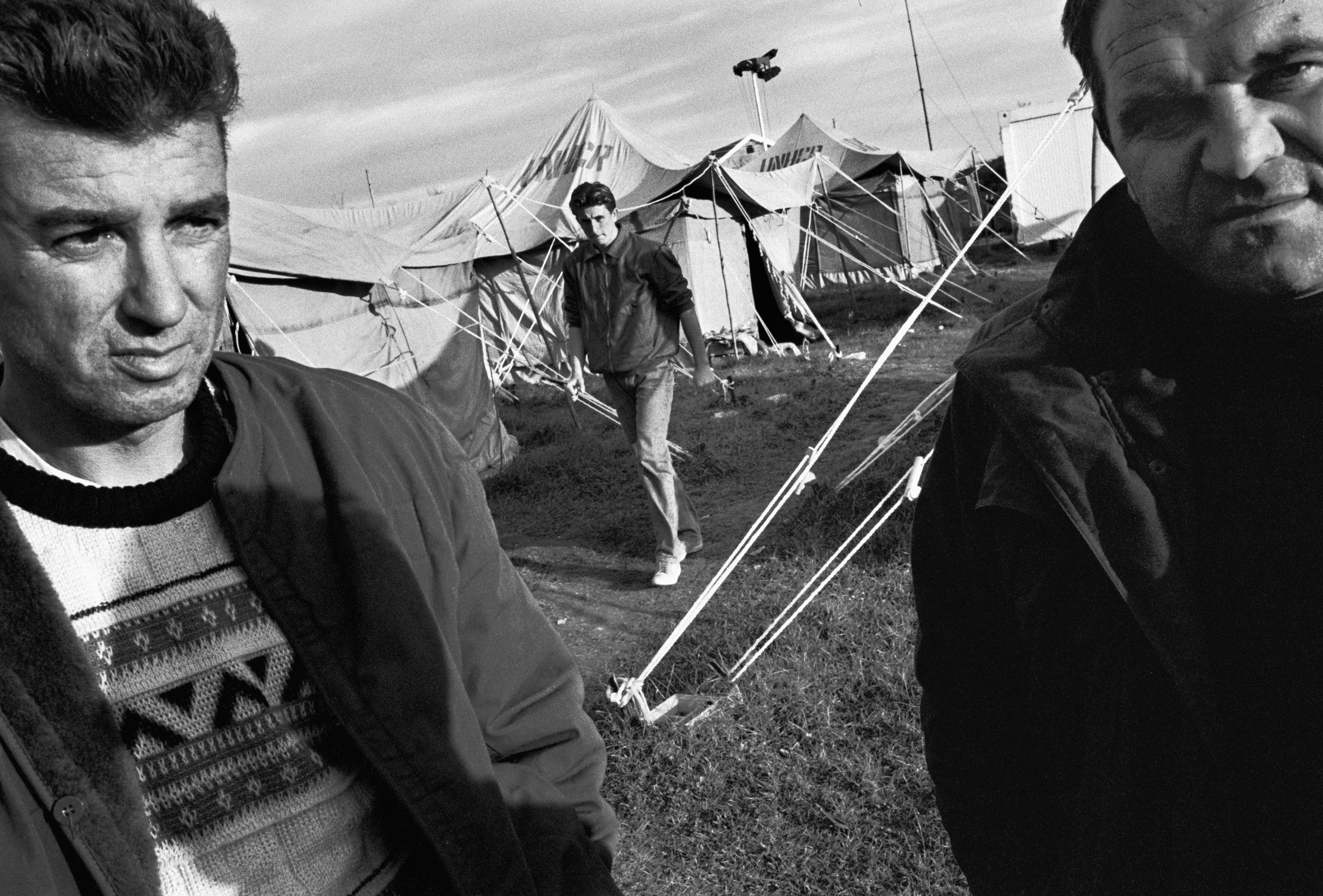 Camp for displaced Serbs, Kosovo, 2002
