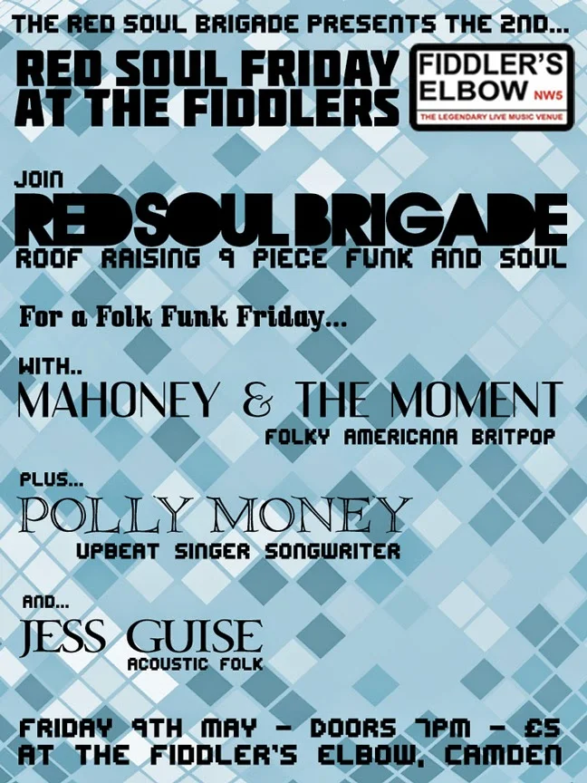 Red Soul Brigade Residency at The Fiddler's Elbow