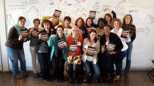 ABOVE: Happy people who have jumped into life as graphic facilitators.
