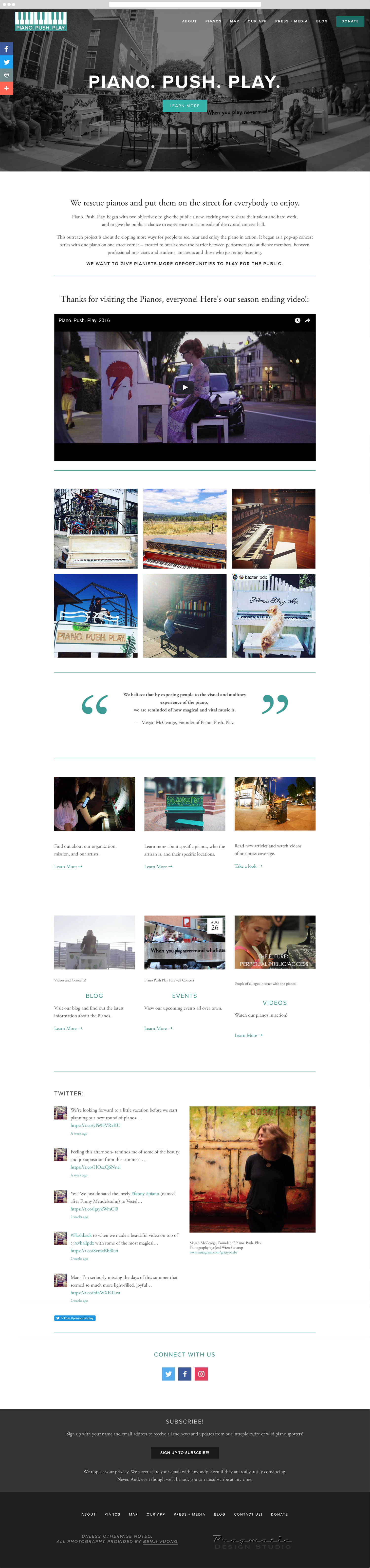 Piano Push Play menu