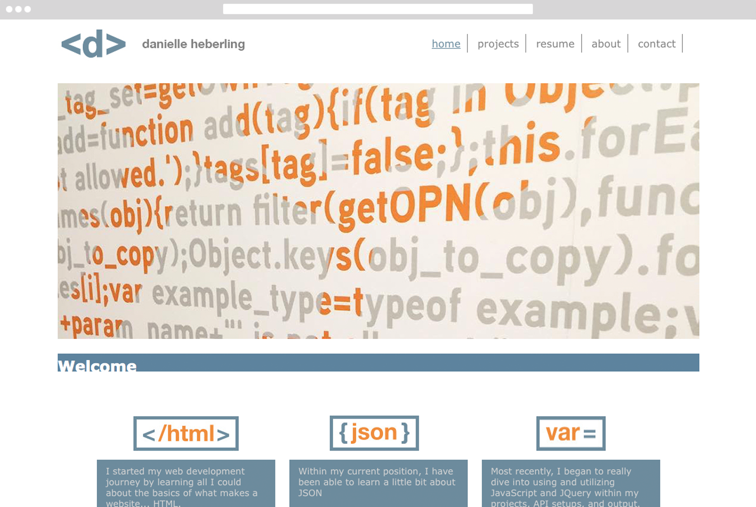 Danielle Heberling Website Design