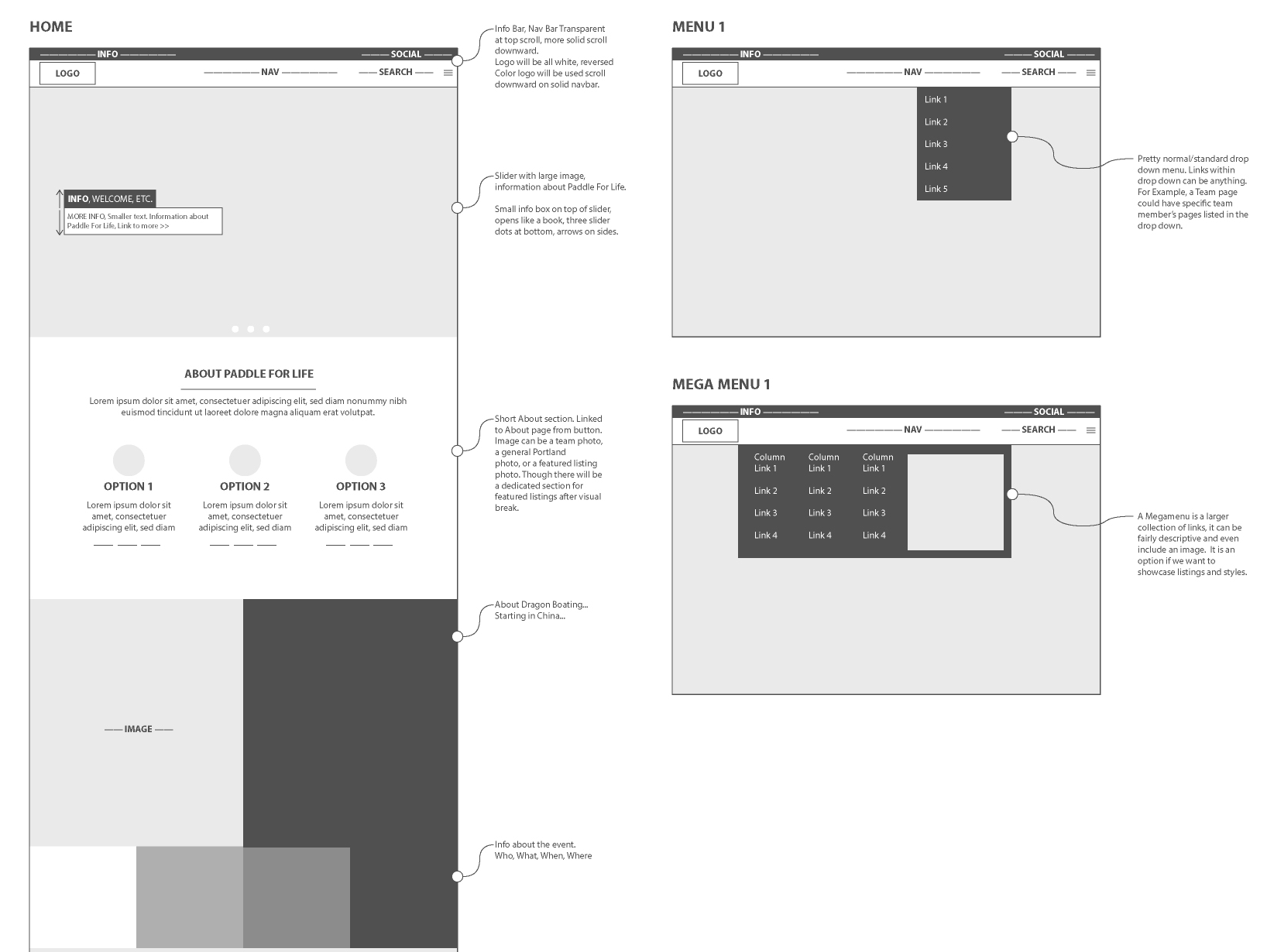 Paddle For Life wireframe