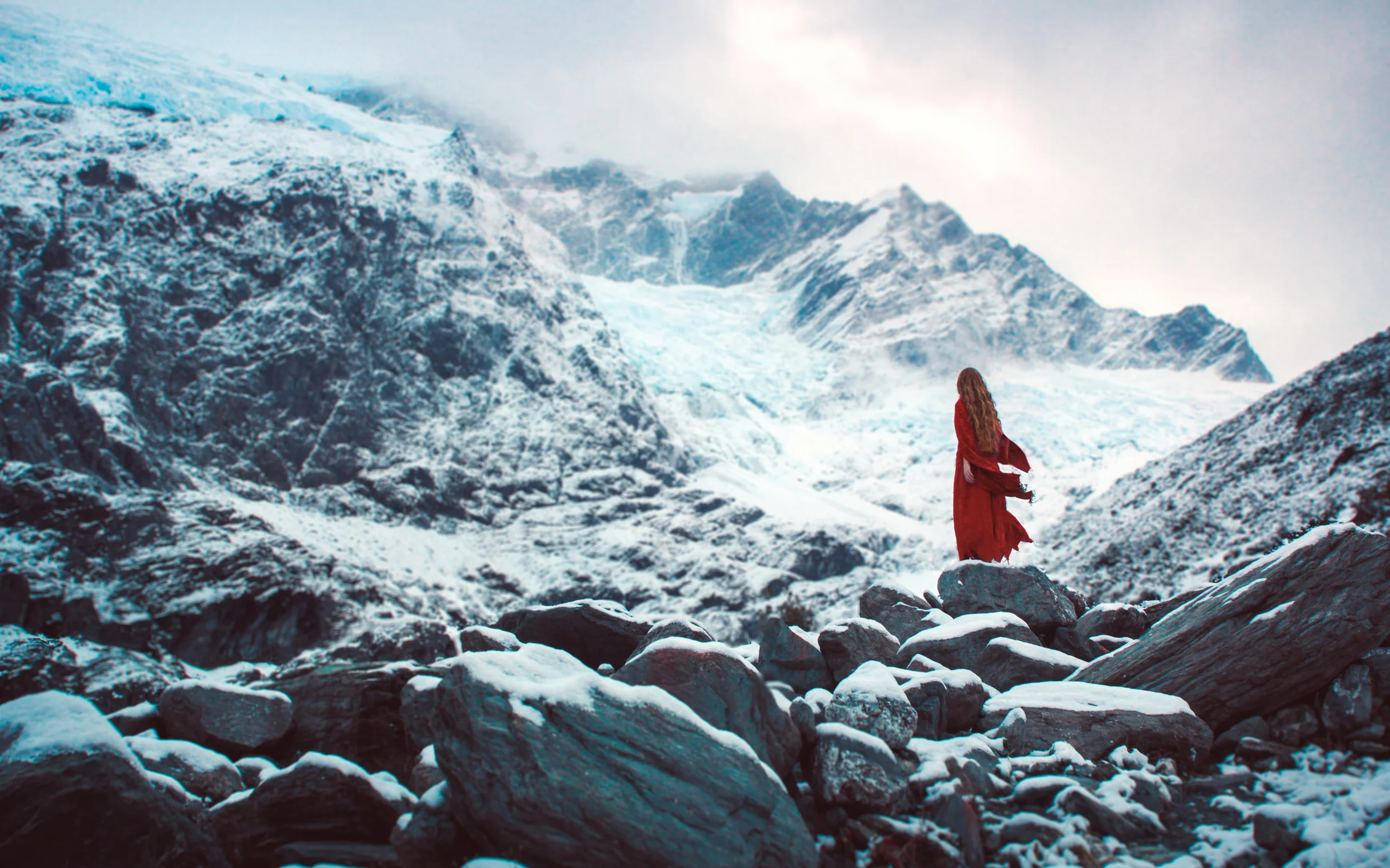 "Lady of the North", a self-portrait at Rob Roy Glacier.  And yes... I titled this image before I remembered it was very much "South", not "North".  Whoops.