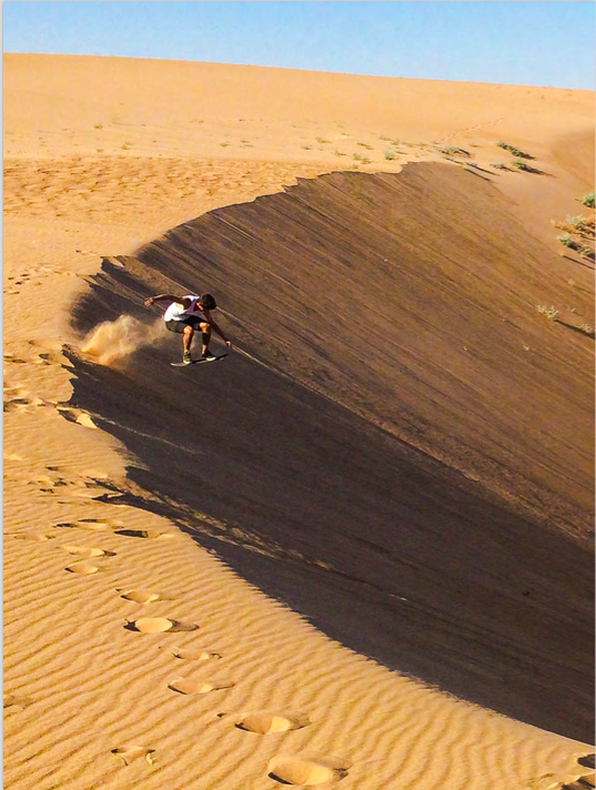 California, April 2014We crossed over into the southernmost region of California for the first time through Yuma, AZ. We cycled through seemingly endless sand dunes for days, and kept wondering if it was possible to skate down them. One late afterno…