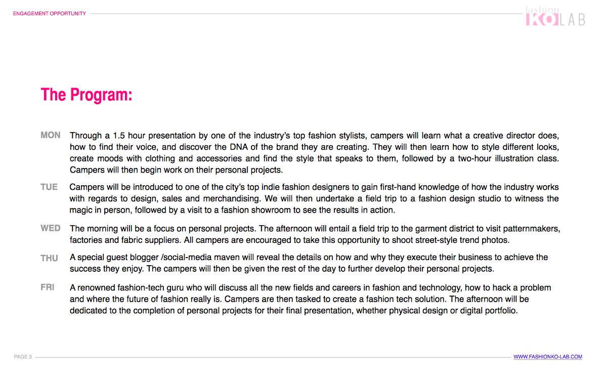 Fashion Career Kickstarter