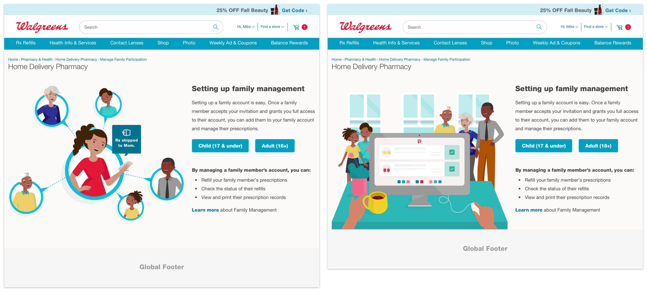 Home Delivery: Landing page concepts