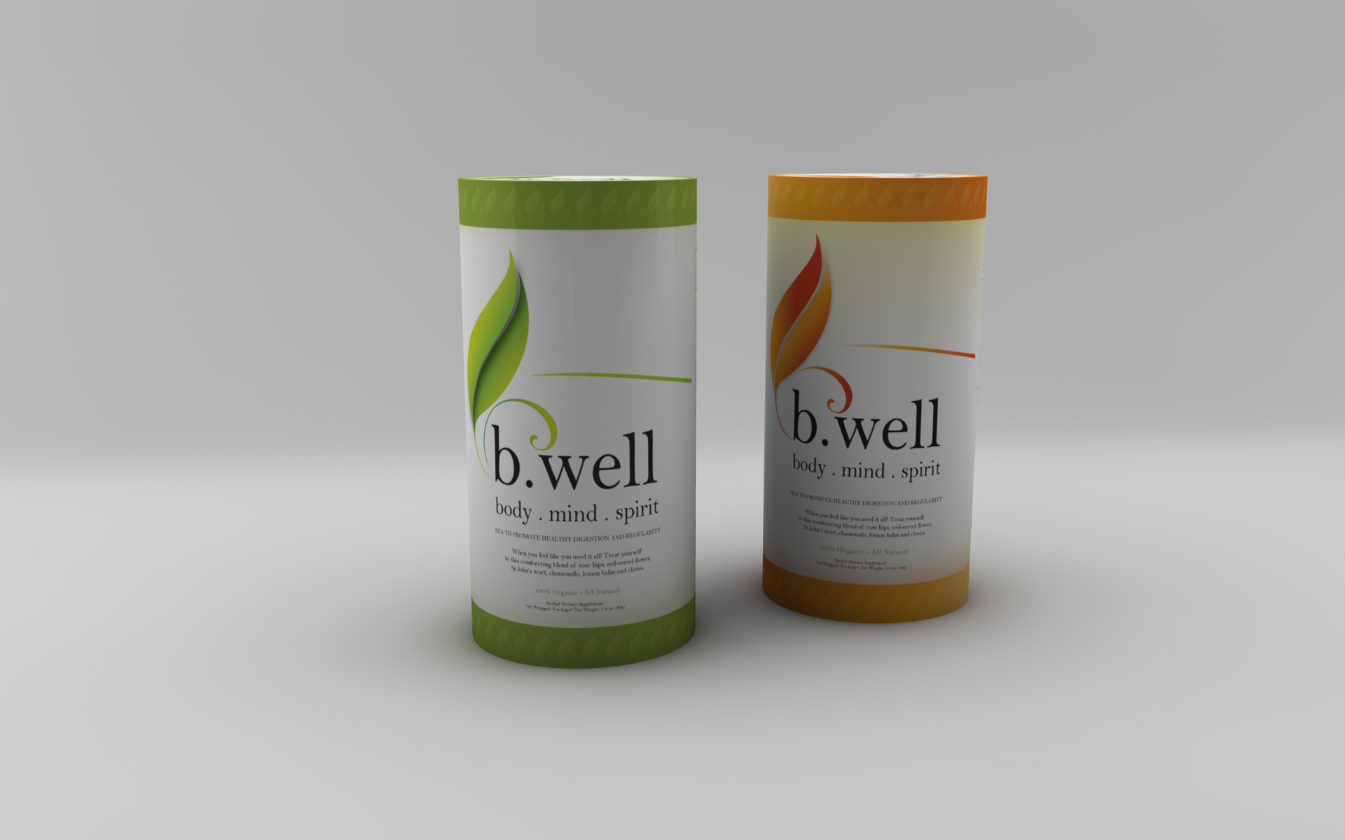 3D design of the packaging - Front view