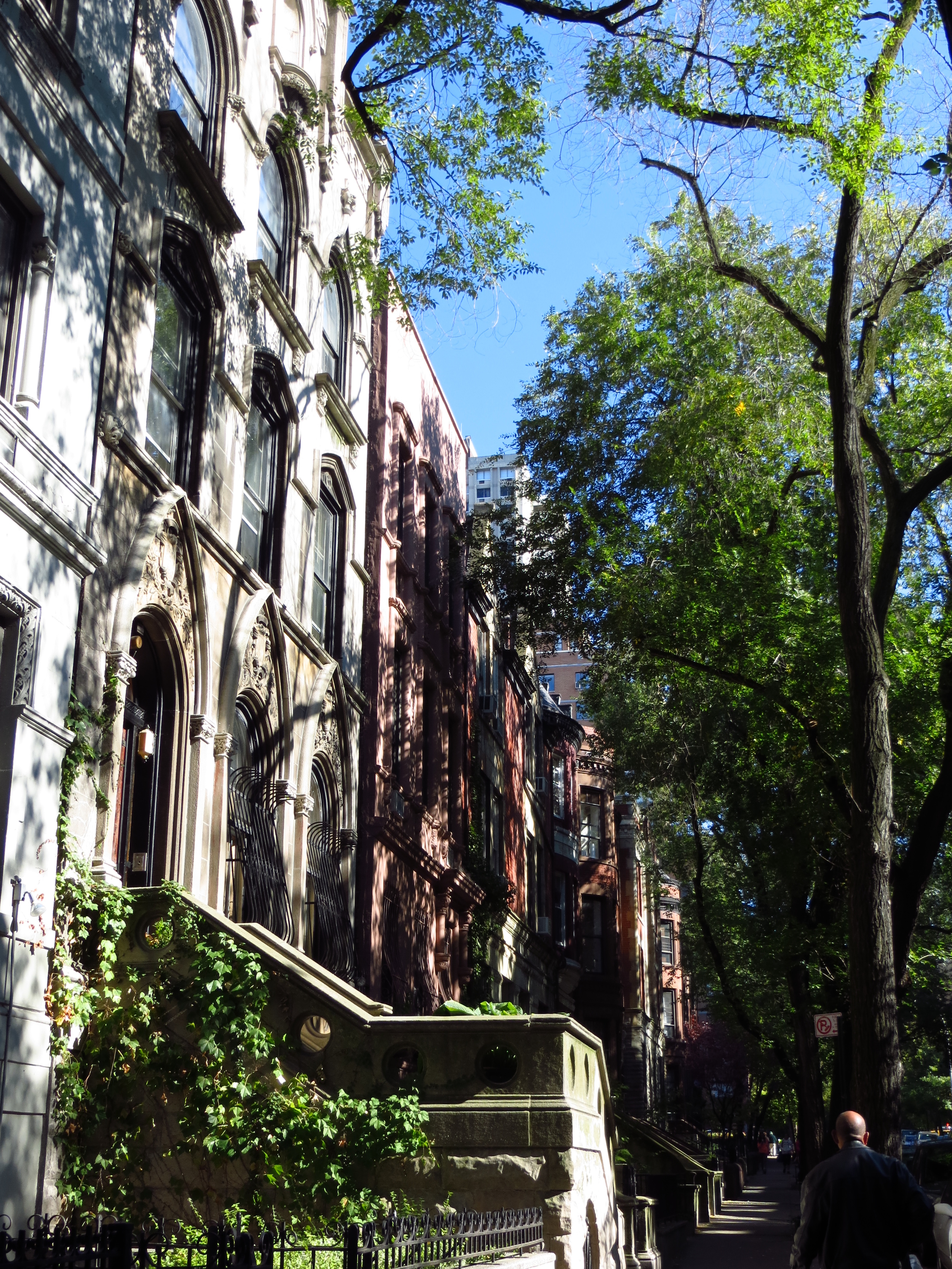 Typical UWS street of brownstones