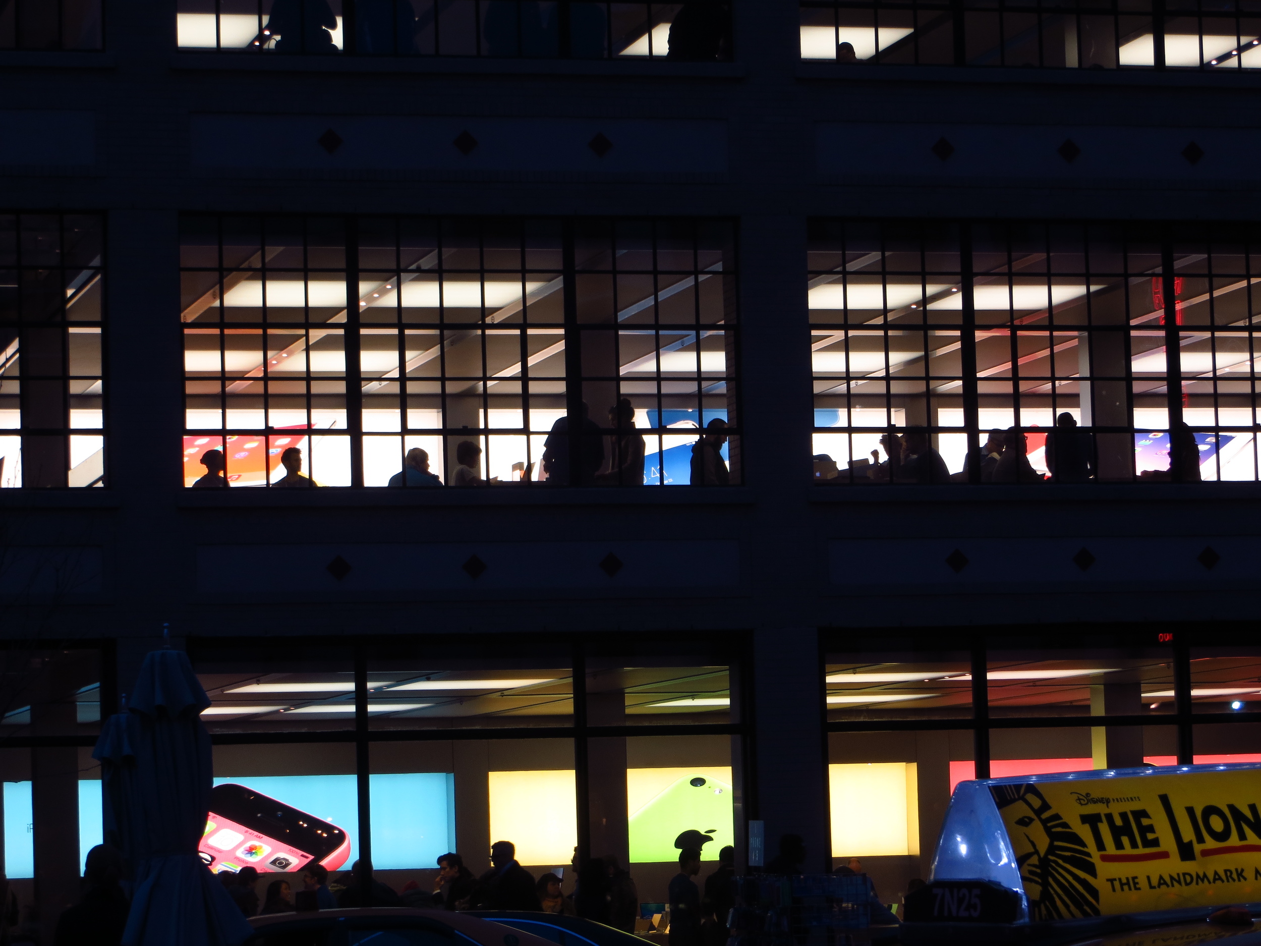 Apple Store after dark